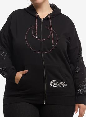 Pretty Guardian Sailor Moon Rhinestone Hoodie Plus Size, , hi-res